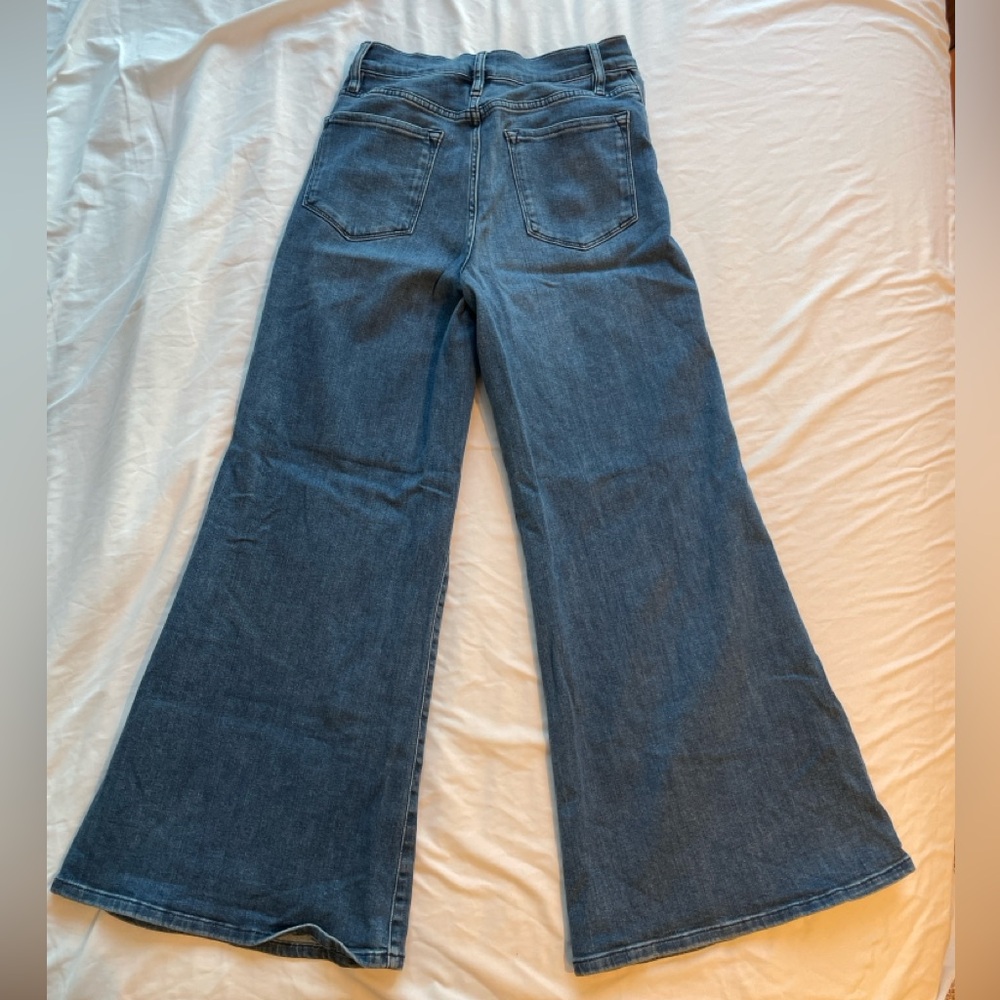 FRAME Denim Le Palazzo Crop Flared Jeans